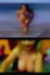 Dark naked girls wearing flip